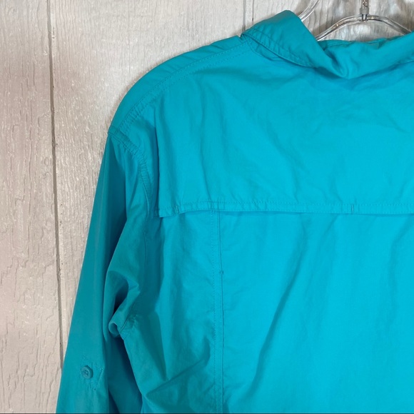 Mens Bass Pro Shop Teal Blue Long Sleeve Shirt - Picture 8 of 13
